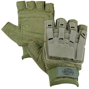 Valken V-TAC Half Finger Plastic Back paintball Gloves